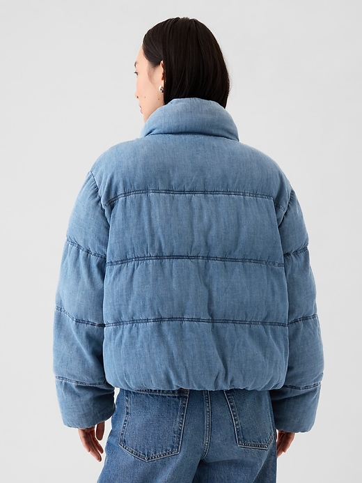 Image number 2 showing, Oversized Denim Puffer Jacket