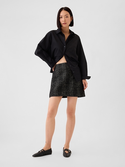 Image number 1 showing, Herringbone Mini Skirt