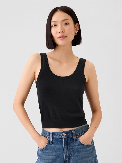 Image number 1 showing, CashSoft Cropped Tank Top