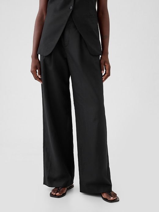 Image number 2 showing, 365 High Rise Linen-Cotton Trousers