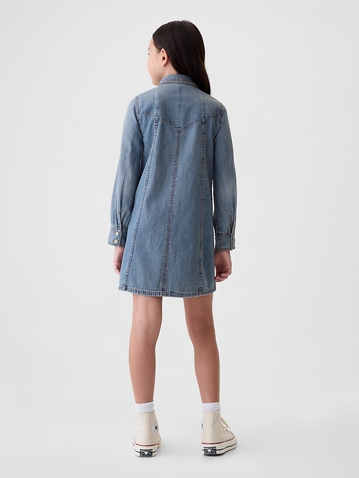 Image number 2 showing, Kids Denim Western Shirtdress