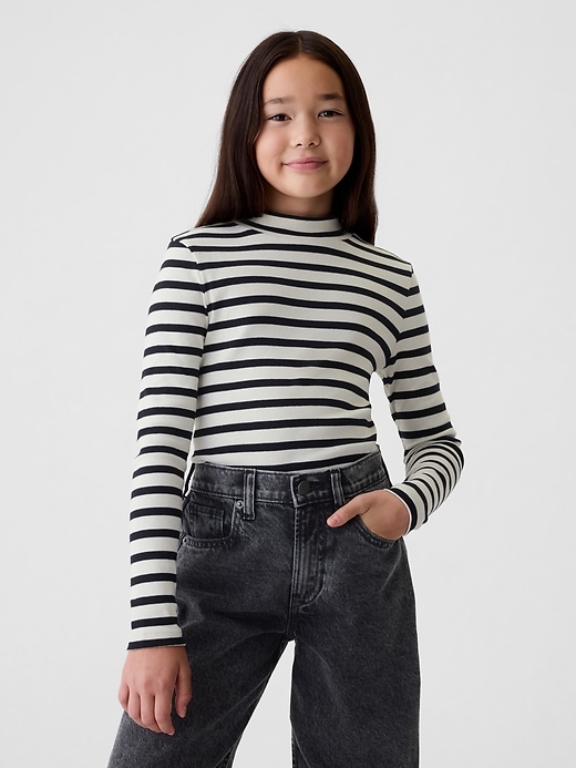 Image number 1 showing, Kids Rib Mockneck T-Shirt