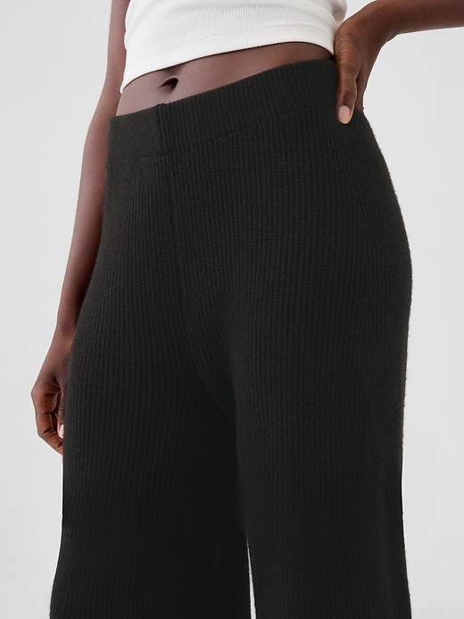 Image number 6 showing, CashSoft Shaker-Stitch Sweater Pants