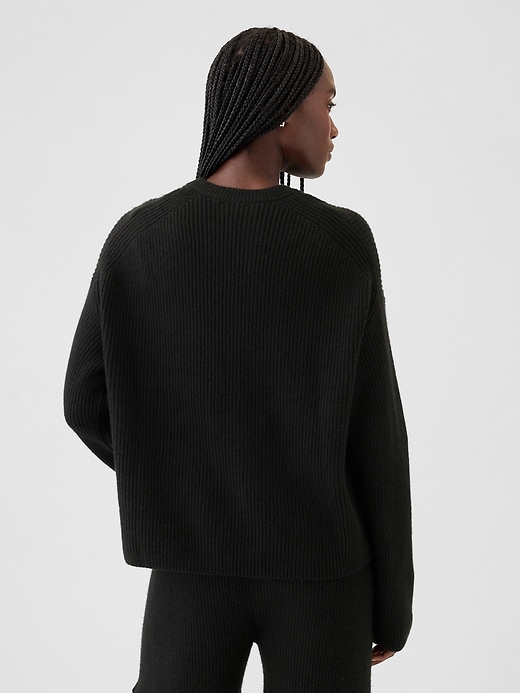 Image number 2 showing, CashSoft Shaker-Stitch Crewneck Sweater