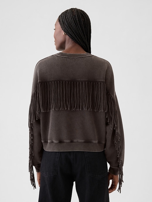 Image number 2 showing, Vintage Soft Wedge Crewneck Fringe Sweatshirt