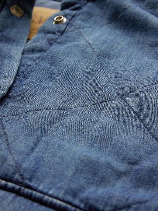 Image number 4 showing, Quilted Denim Shirt Jacket