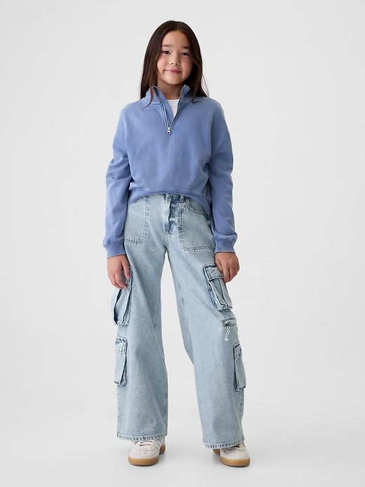 Image number 1 showing, Kids Mid Rise Double Cargo Baggy Jeans