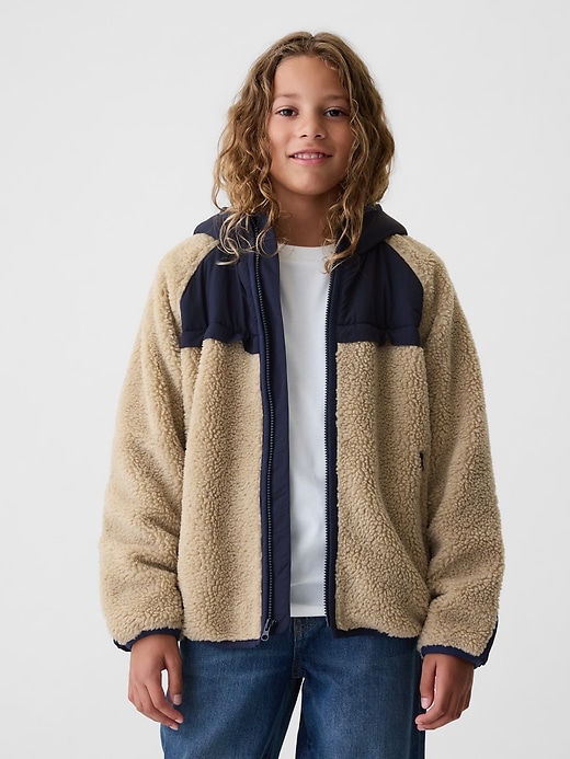 Image number 1 showing, Kids Sherpa Hooded Jacket