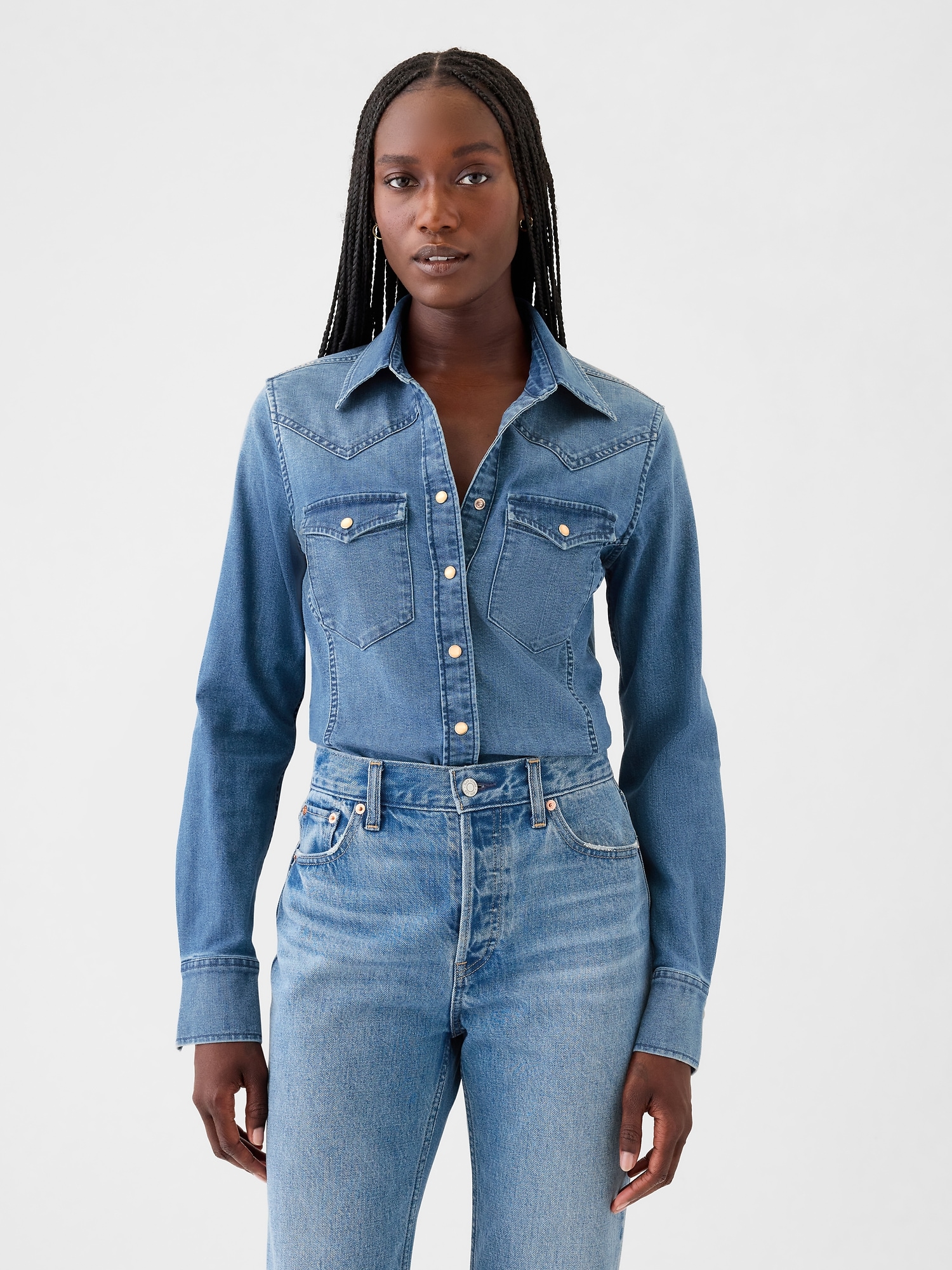 Womens Denim Tops Gap