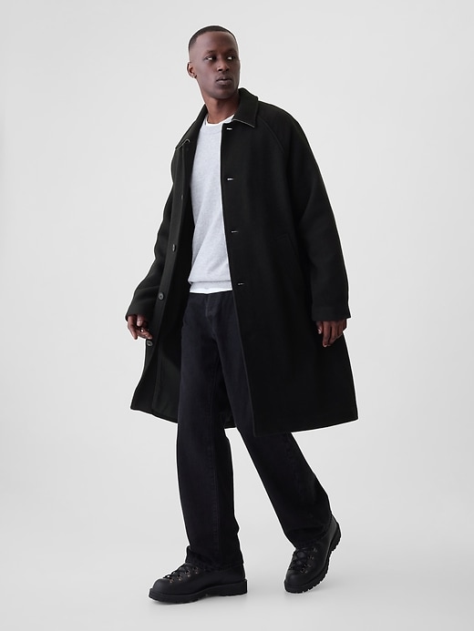 Image number 3 showing, Oversized Wool-Blend Topcoat