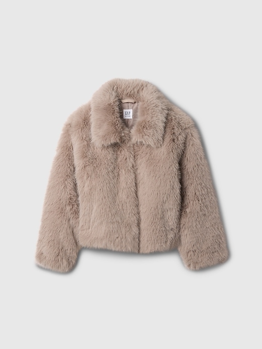 Image number 5 showing, Kids Faux Fur Cropped Jacket