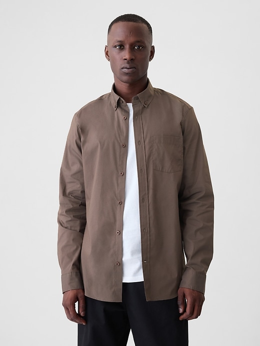 Image number 1 showing, All-Day Poplin Shirt in Standard Fit