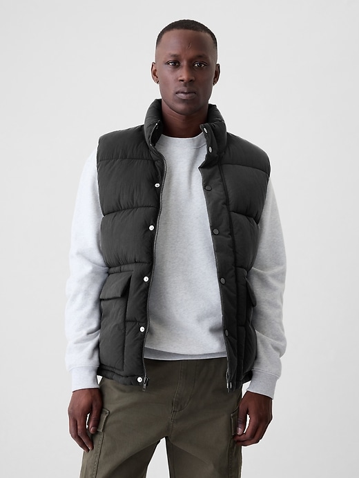 Image number 1 showing, Recycled Nylon Puffer Vest