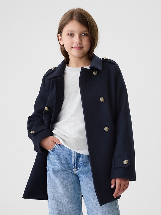 Image number 1 showing, Kids Wool Peacoat