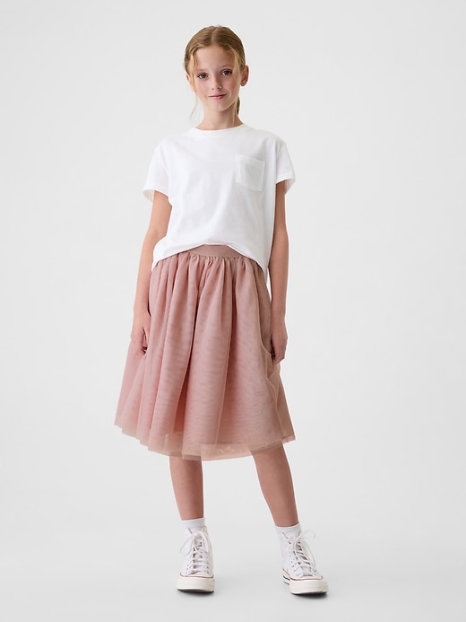 Image number 1 showing, Kids Tulle Midi Skirt