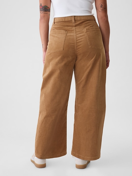 Image number 6 showing, High Rise Corduroy Tapered Ankle Trousers