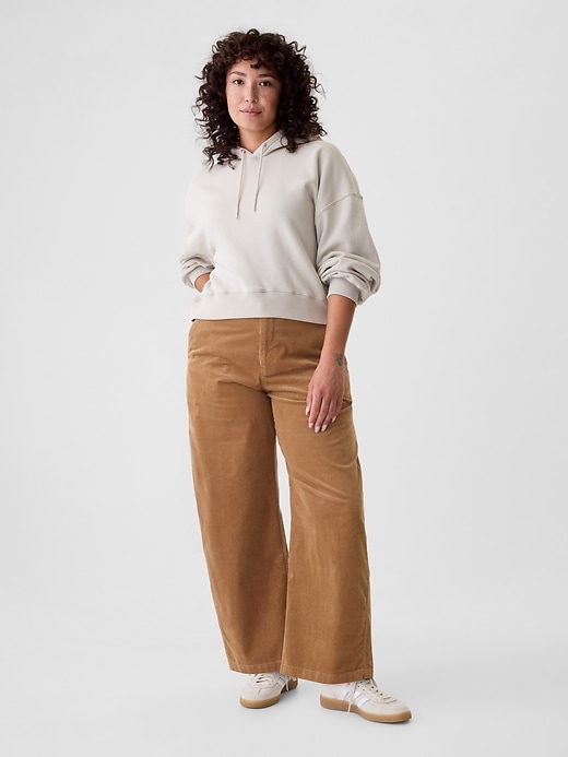 Image number 5 showing, High Rise Corduroy Tapered Ankle Trousers