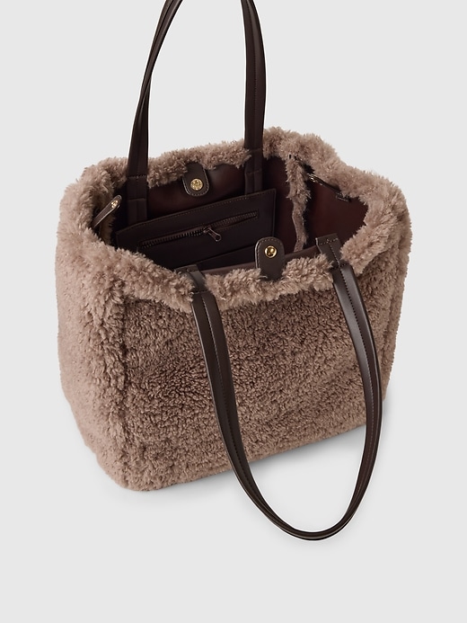 Image number 3 showing, Faux Fur Tote Bag