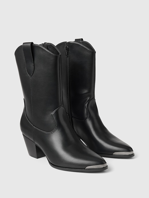 Image number 2 showing, Vegan Leather Western Boots