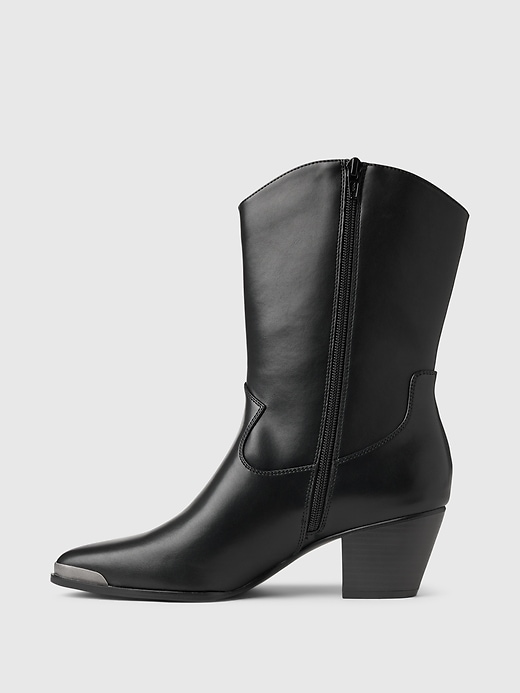 Image number 5 showing, Vegan Leather Western Boots