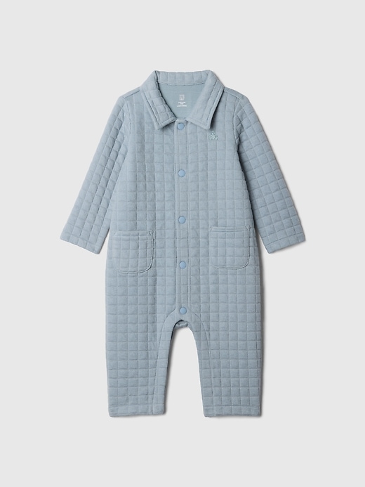 Image number 1 showing, Baby Quilted Jacquard One-Piece