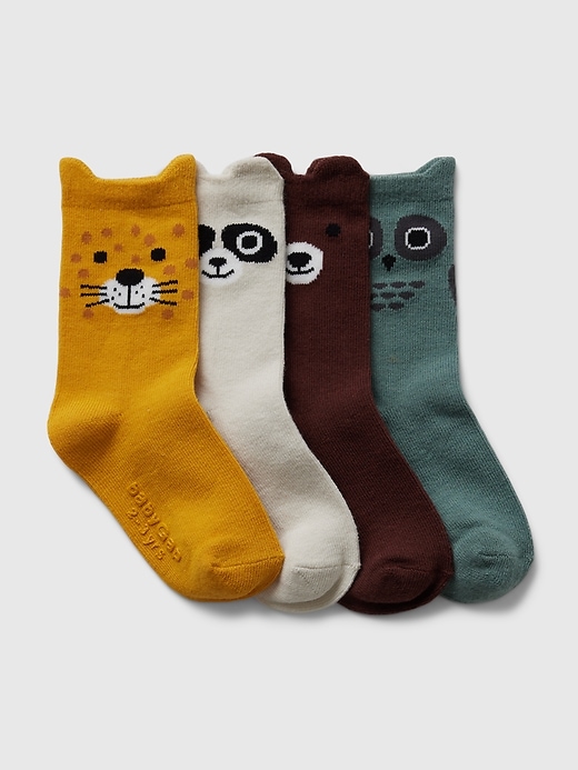 View large product image 1 of 1. babyGap Animal Crew Socks (4-Pack)