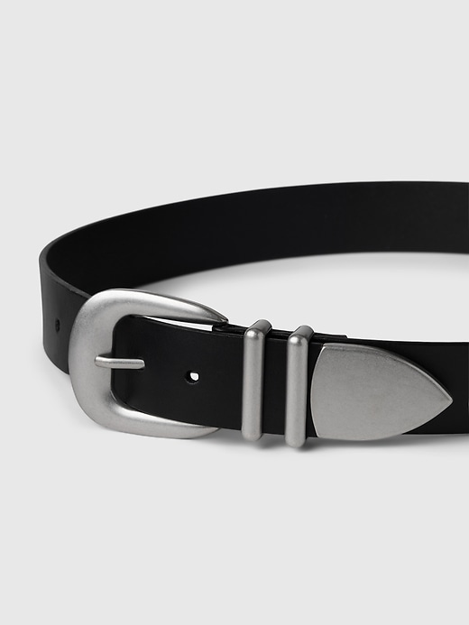 Image number 2 showing, Leather Western Belt