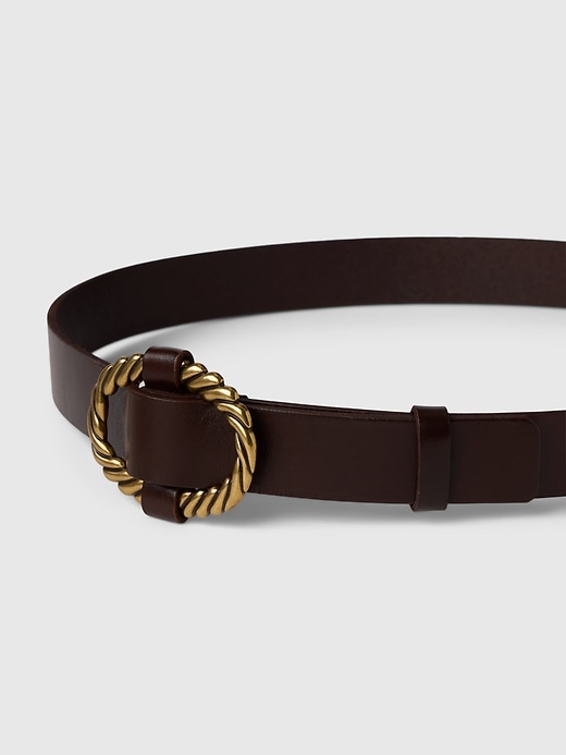 Image number 2 showing, Oval Leather Belt