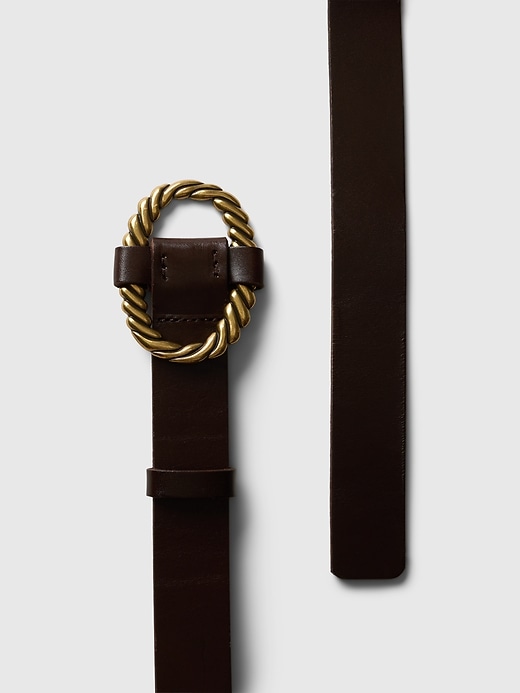 Image number 3 showing, Oval Leather Belt