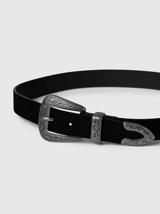 Image number 2 showing, Suede Western Belt