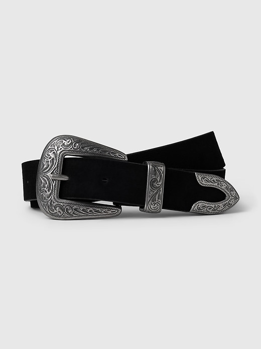 Image number 1 showing, Suede Western Belt