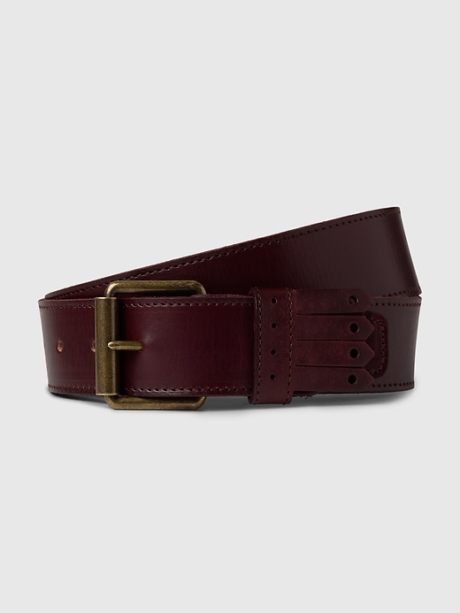 Image number 1 showing, Leather Kilt Belt