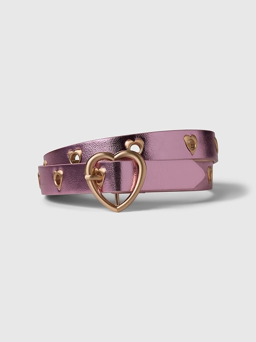 View large product image 1 of 1. Kids Metallic Heart Belt