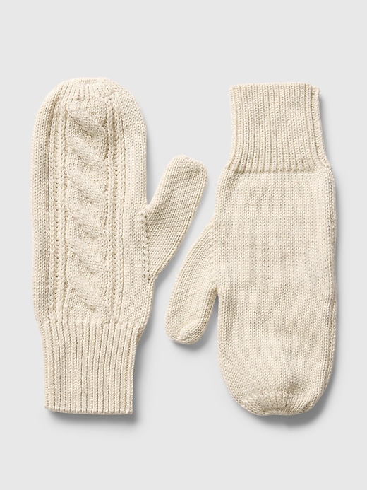 Image number 1 showing, Cable-Knit Mittens