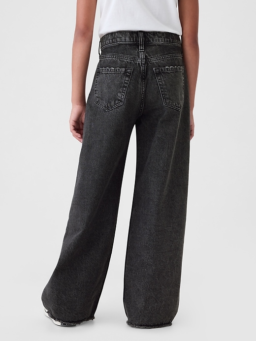 Image number 3 showing, Kids High Rise Stride Wide-Leg Ankle Jeans