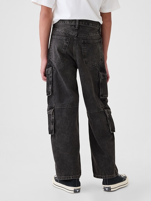 Image number 3 showing, Kids Double Cargo Baggy Jeans