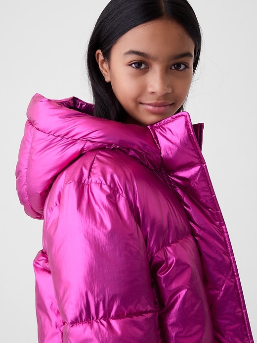 Image number 4 showing, Kids Recycled Metallic Puffer Jacket