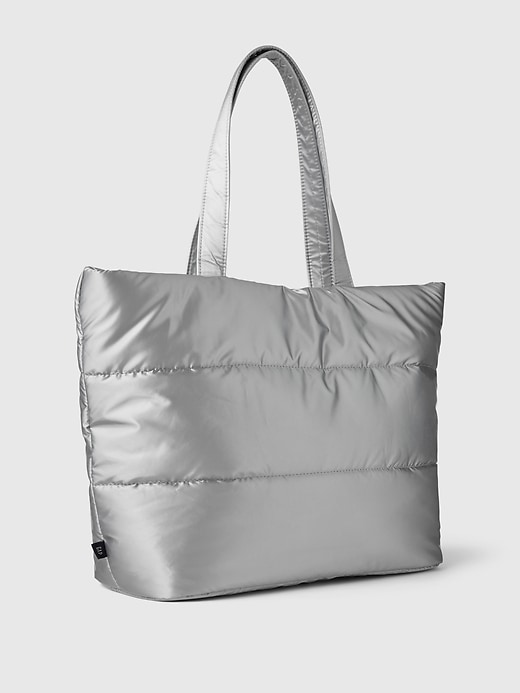 Image number 2 showing, Metallic Puffer Tote Bag