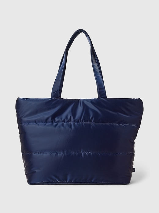 Image number 1 showing, Metallic Puffer Tote Bag