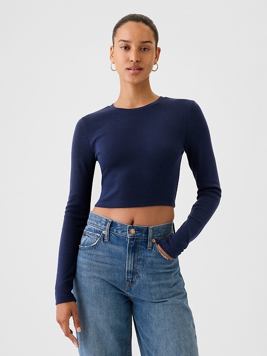 Image number 1 showing, Modern Rib Cropped T-Shirt