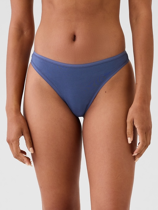 Image number 1 showing, Organic Stretch Cotton Thong