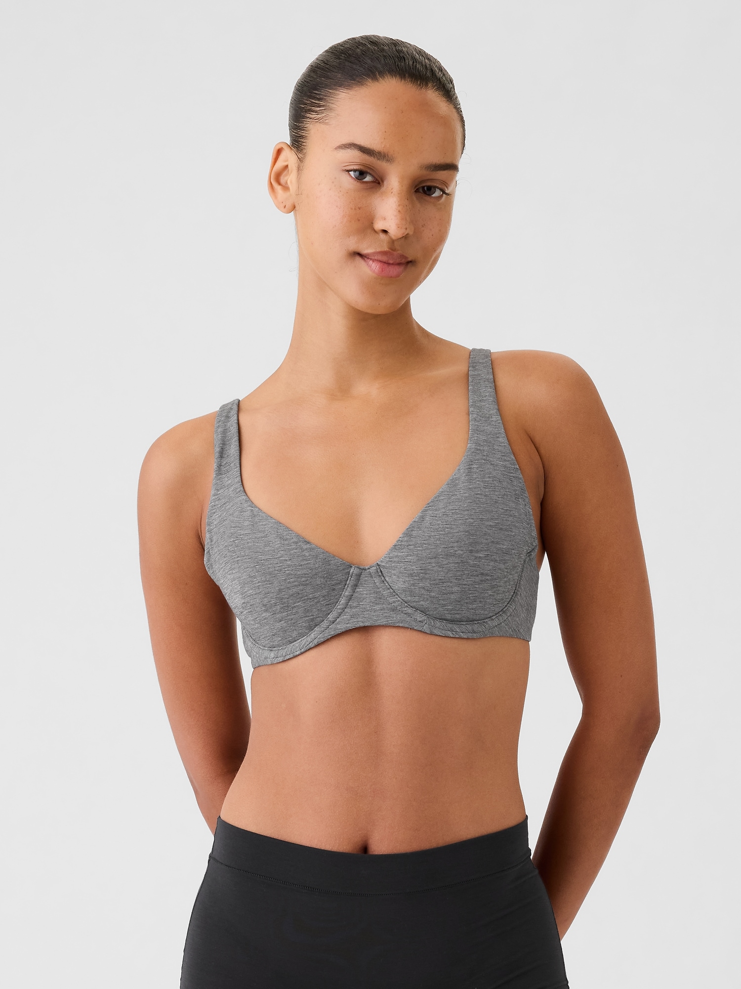 Breathe Unlined Bra - Gray