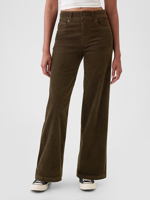 Image number 2 showing, High Rise Corduroy Stride Wide-Leg Pants