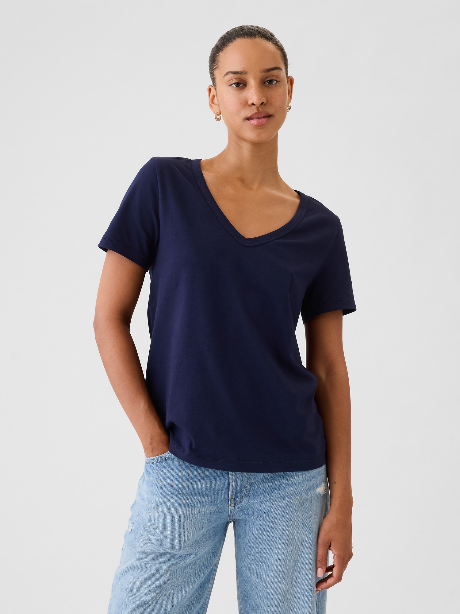 Organic Cotton Vintage V-Neck T-Shirt