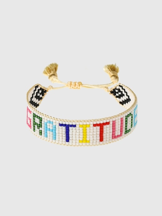 Image number 1 showing, HART Rainbow Gratitude Beaded Bracelet