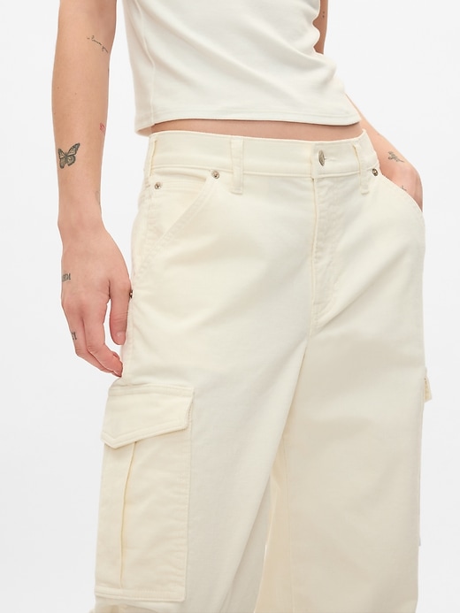 Image number 2 showing, Mid Rise Corduroy '90s Loose Cargo Pants