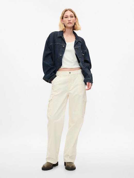 Image number 1 showing, Mid Rise Corduroy '90s Loose Cargo Pants