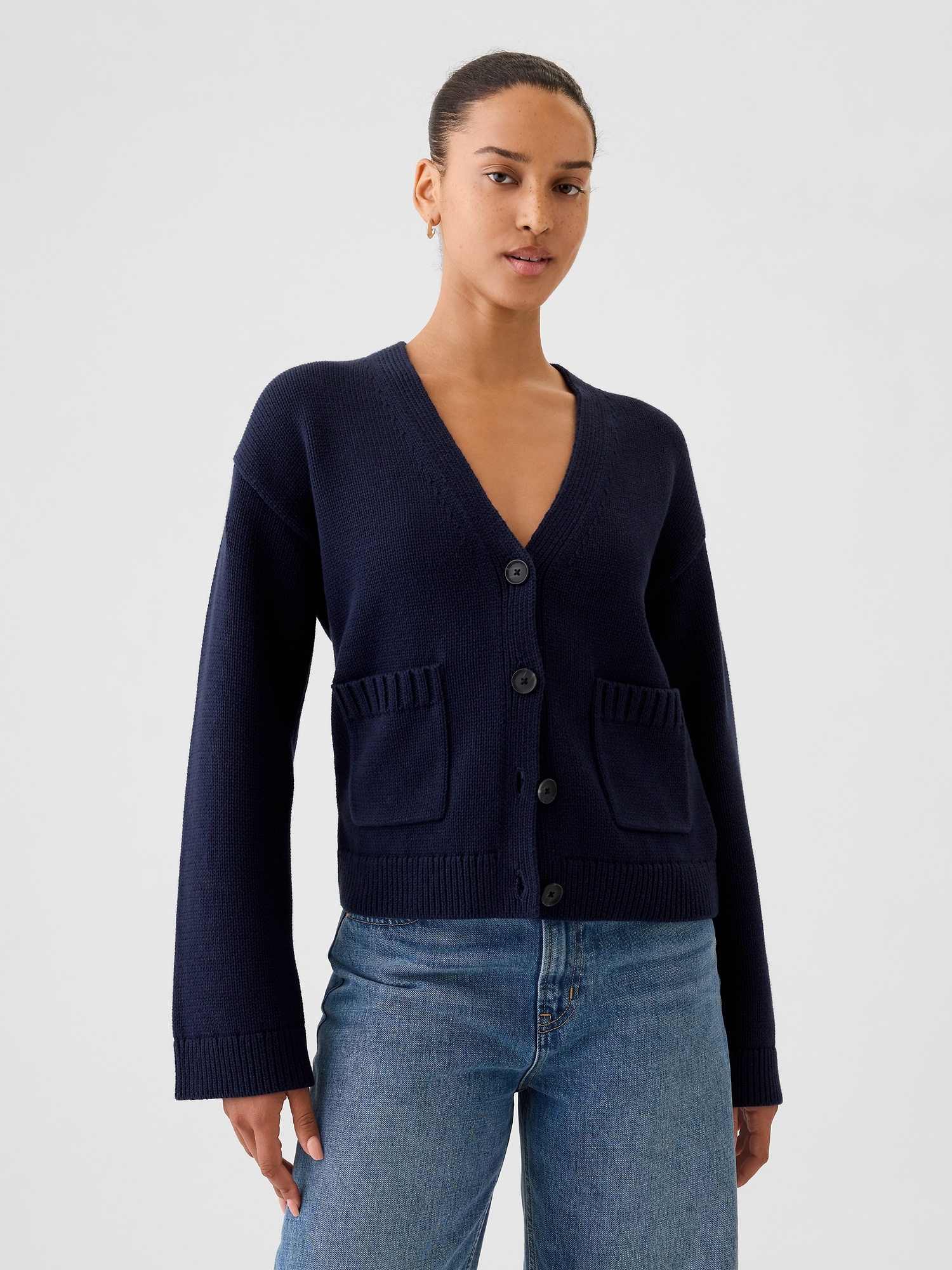 Navy cardigan with pockets best sale