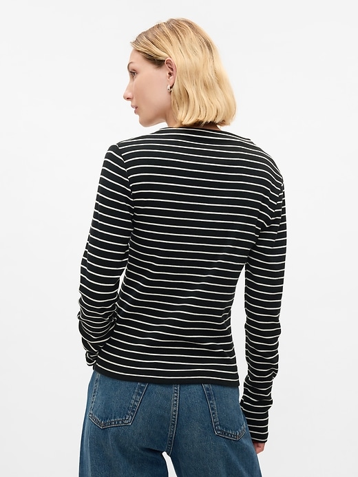 Image number 2 showing, Modern Rib Funnel-Neck T-Shirt