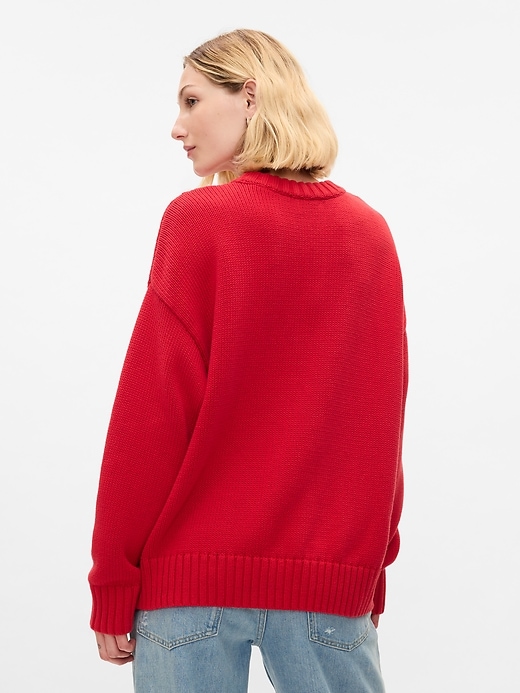 Image number 2 showing, 100% Cotton Oversized Boyfriend Sweater